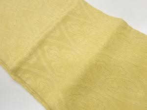 ふくれ織立涌に花模様織出し開き名古屋帯（額縁仕立て）